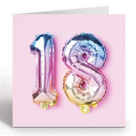 Buy 18th Birthday Card For Girl 18th Anniversary Card Birthday Card