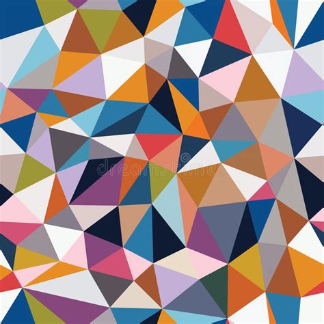Abstract Seamless Pattern Of Triangles Mosaic From The Fragments Of