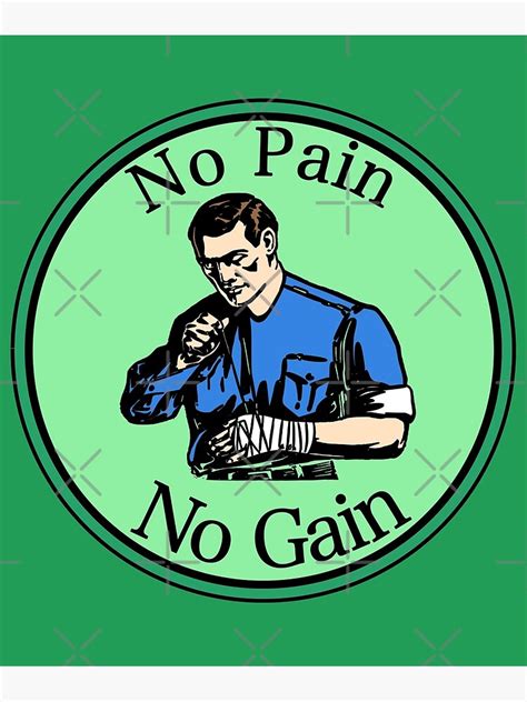 No Pain No Gain Poster For Sale By Obscurecomic Redbubble
