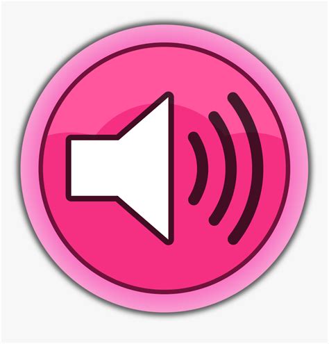 Music Clipart Pink Button Sound On Of Png Transparent Png Kindpng