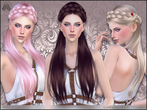 The Sims Resource Anto S Surrender Hair Sims 4