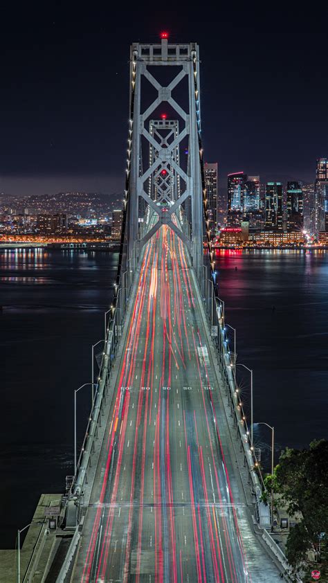 San Francisco Oakland Bay Bridge At Night Rsanfrancisco