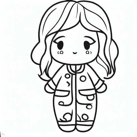 Desenhos De Kawaii Menina De Pijama Para Colorir E Imprimir Images