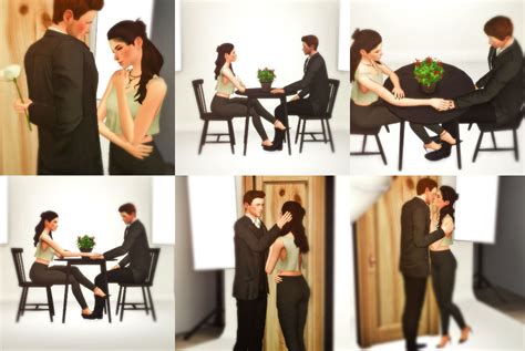 Sandy Sims Ts4 First Date Pose Pack Thosedarnpixels Sims