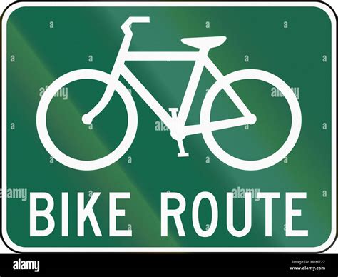 United States Mutcd Road Sign Bike Route Stock Photo Alamy
