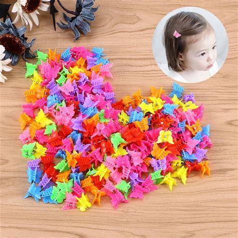 Kids Girls Mini Butterfly Hair Clips Hairpins Clamps Mixed Color 20