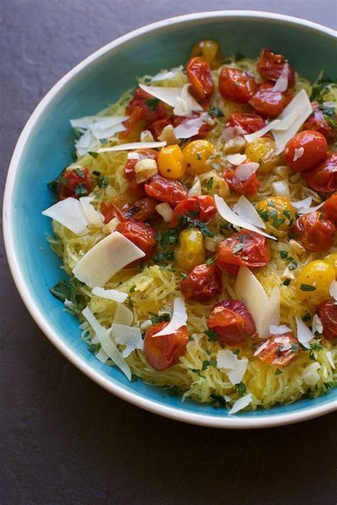 Spaghetti Squash With Roasted Tomatoes And Garlic With Images