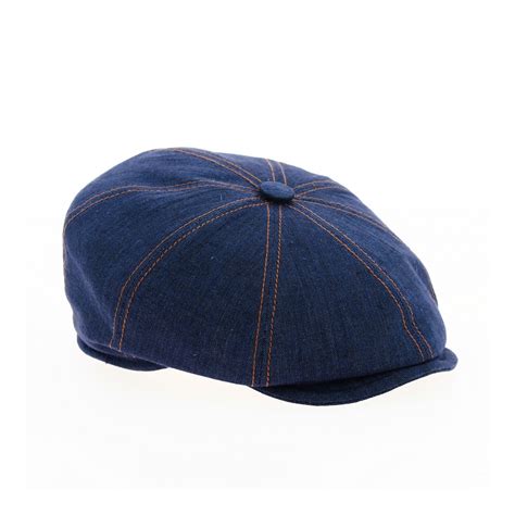 Annecy Eight Sided Cap Navy Blue Reference 11819 Chapellerie Traclet
