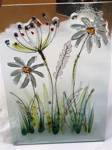 Wire Fused Glass Artwork Glass Fusing Projects Stained Glass Crafts