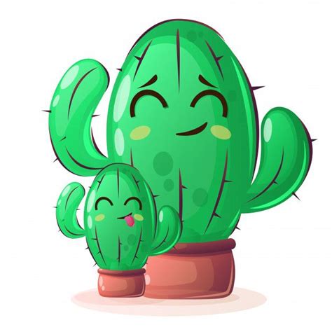 Plantas De Cactus En Estilo De Dibujos A Premium Vector Freepik