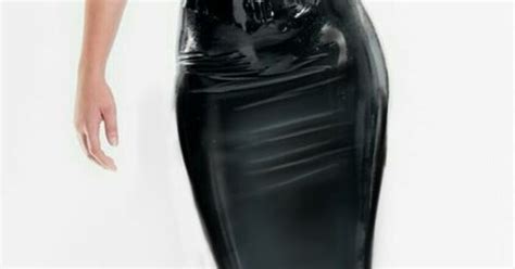 long black latex hobble dress and corset confining clothing pinterest