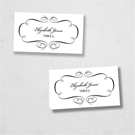 Table place cards rustic wedding printable black unique. Avery Place Card Template INSTANT DOWNLOAD Escort Card