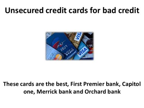 Choosing an unsecured card for bad credit. Unsecured credit cards for bad credit and Credit Repair