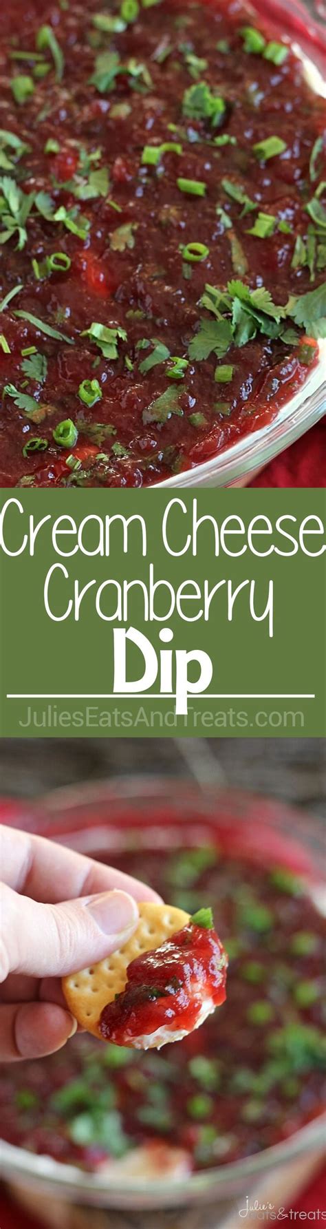 Cream Cheese Cranberry Dip ~ Easy Delicious Dip Layered With Cream