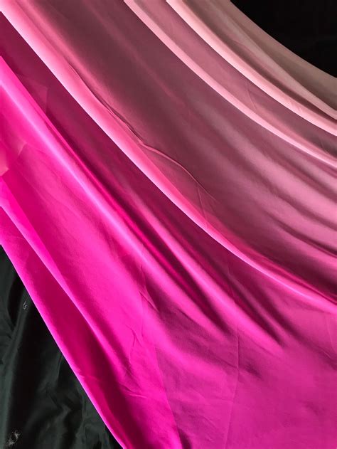 Custom Made Hot Pink Ombr Silk Chiffon With Embroidered Etsy