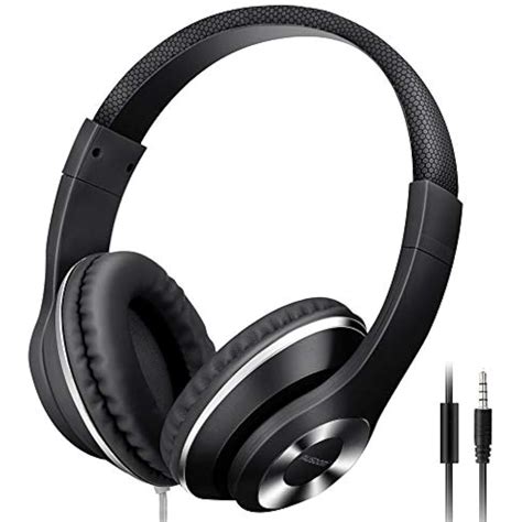 Lightweight Over Ear Wired Hifi Stereo Headphones With Built In Mic