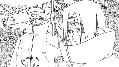 Akatsuki Itachi With Eye Coloring Page Download Print Or Color