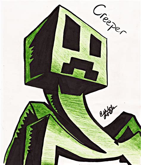 Creeper Minecraft Dessin Comment Choisir Les Couleurs Dun Creeper Deminecraft Dessin De