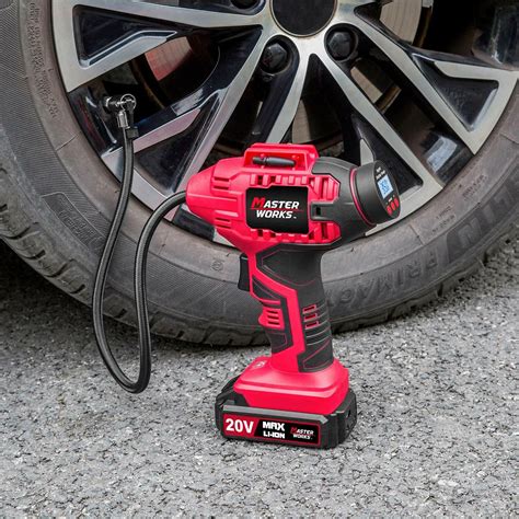 Tire Inflator 20v Cordless Air Pump For Tires With Rechargeable Lithium
