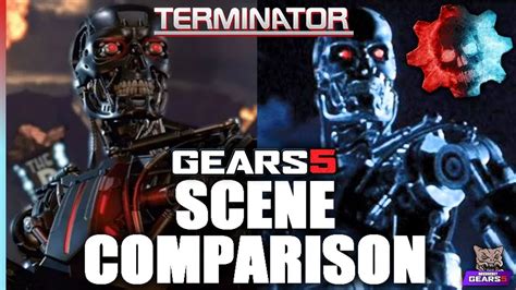 Gears 5 T 800 Terminator Trailer Scene Comparison To Original