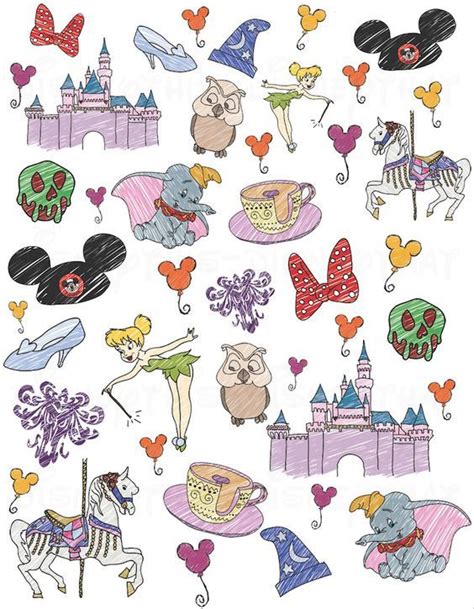 Disney Doodle Fabric By The Yard By Mindycreates On Etsy Brooke
