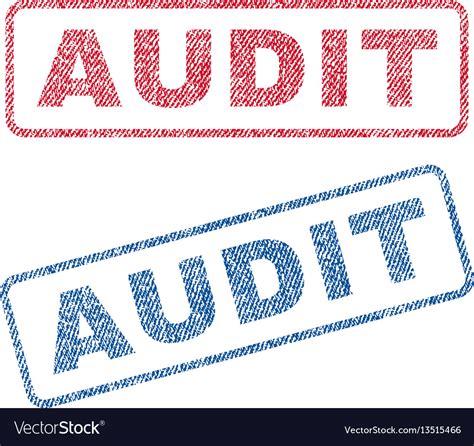 Audit Textile Stamps Royalty Free Vector Image