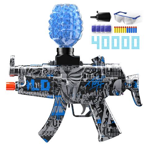 Gel Ball Blaster Toy Gun Mp5k Electric 2 In 1 Blaster Shoot Water Beads Soft Foam Bullets