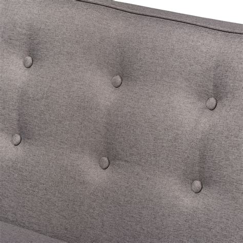 Baxton Studio Arvid Mid Century Modern Gray Fabric Upholstered 2 Piece