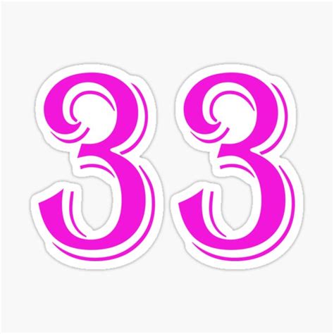 Number 33 Stickers Redbubble