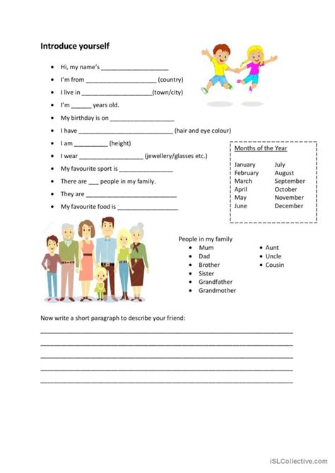 Introduce Yourself English Esl Worksheets Pdf And Doc