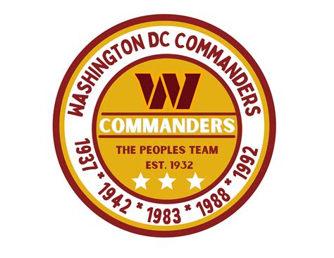 Washington Commanders Svg Png Instant Download Football Cut Etsy