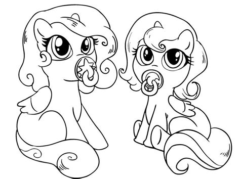 Free my little pony coloring pages to print and download. Free coloring pages of baby my little pony - BubaKids.com