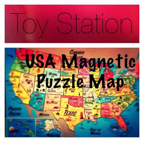 Usa United States Magnetic Puzzle Map Educational Toy States And