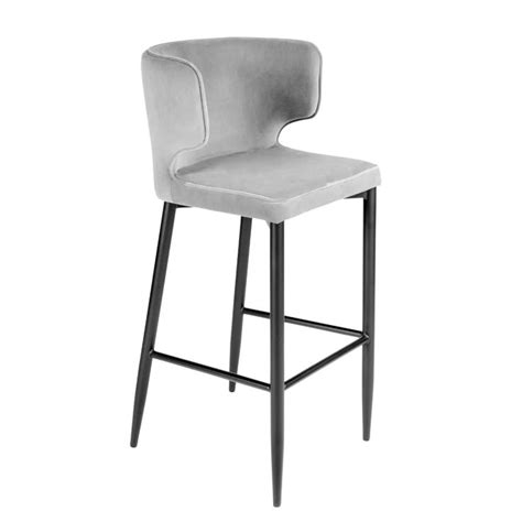 The color grey suits best for sofas or couches as it can accentuate the ambience of the whole living room. Kayla Upholstered Curved Gray Bar Chair in 2020 | Bar chairs, Bar chairs kitchen, Grey bar