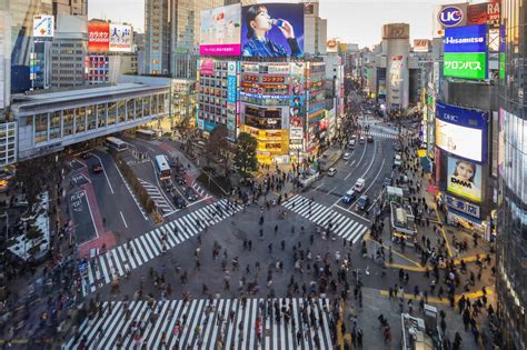 Shibuya Crossing Tokyo Japan Asia Stock Photo