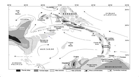Mapa Paleogeográfico Del Oligoceno Medio Superior ~25 27 Ma Según