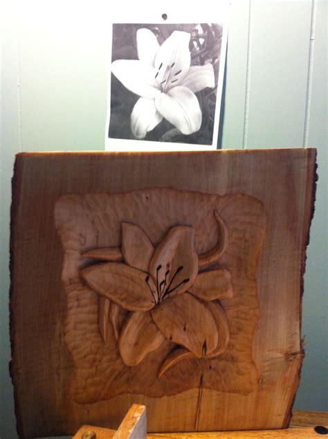 A Lily Hand Carved By Elizabeth Brown Elizabeth Brown Woodcarving