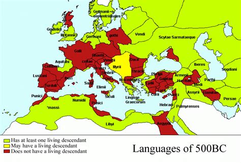 Language Map Of 500bc Colored By Whether The Maps On The Web