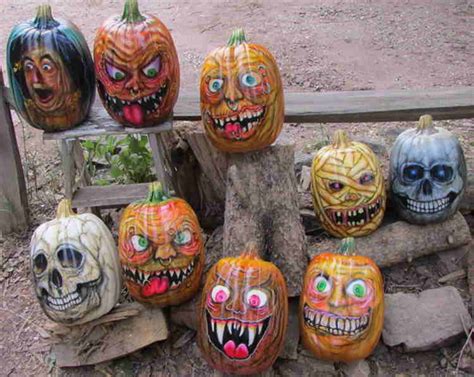 Find & download free graphic resources for pumpkin face. TagYerit Presents: Painted Pumpkins