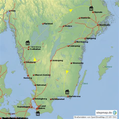 Stepmap Schweden Trip 2014 Detail Landkarte Für Schweden