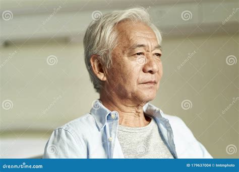 Portrait Of Senior Asian Man Stock Photo Image Of Portrait Assisted