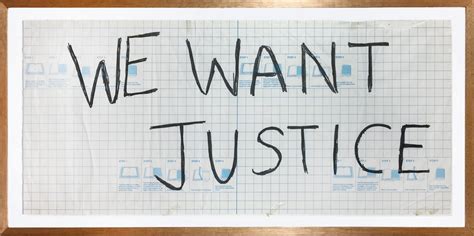 Placard We Want Justice City Collection