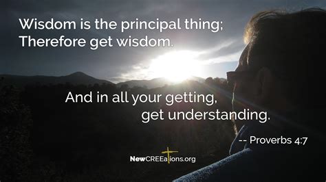 Wisdom Is The Principal Thing