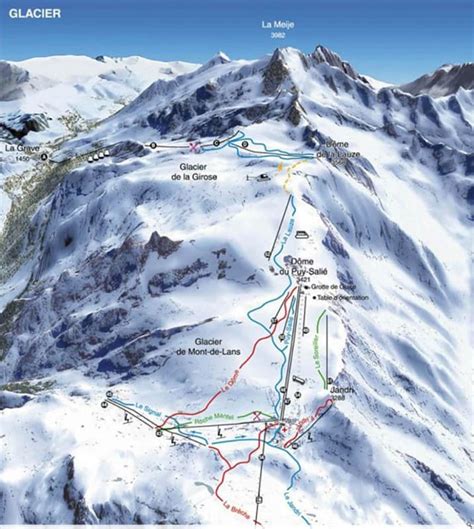 Les 2 Alpes Trail Map Liftopia