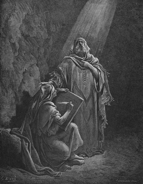 Baruch Writing Jeremiahs Prophecies By Gustave Doré From The Holy