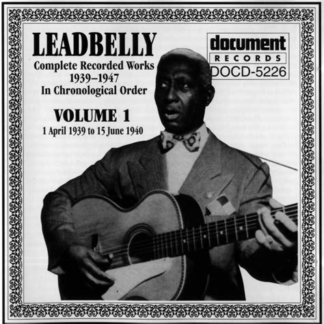 Carátula Frontal De Lead Belly Complete Recorded Works Volume 1 Portada