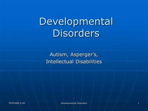 Ppt Developmental Disorders Powerpoint Presentation Free Download