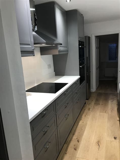 Bodbyn kitchen Ikea grey granite wooden floor | Home kitchens, Kitchen ...