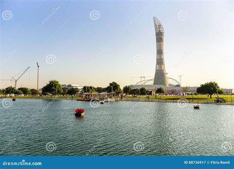Aspire Park Doha Qatar Editorial Photography Image Of Tower 88736917