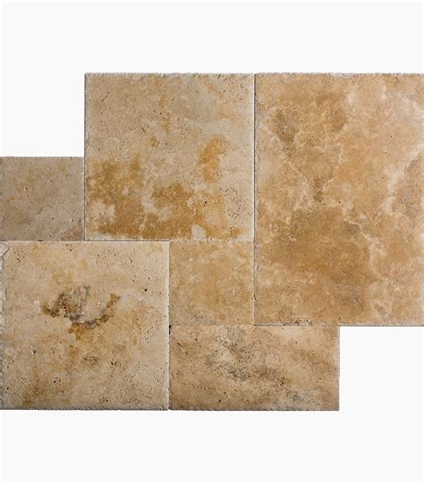 French Pattern Country Classic Brushed Travertine Tile Ozer Tile And Stone